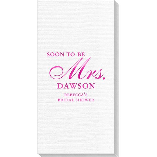 Elegant Soon to be Mrs. Deville Guest Towels